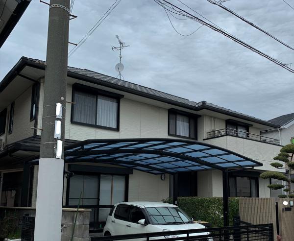 既存の色に合わせた調色の外壁塗装をし艶感が戻りました