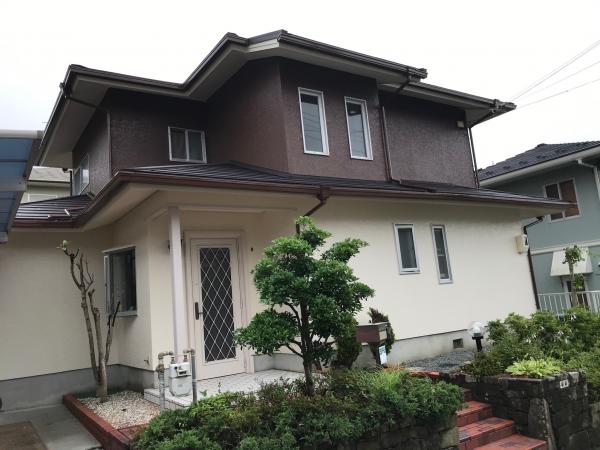 ツートンカラー外壁・フッ素塗装の屋根塗装
