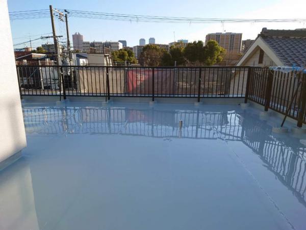 屋上、ベランダに対して通気緩衝工法による防水工事